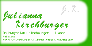 julianna kirchburger business card